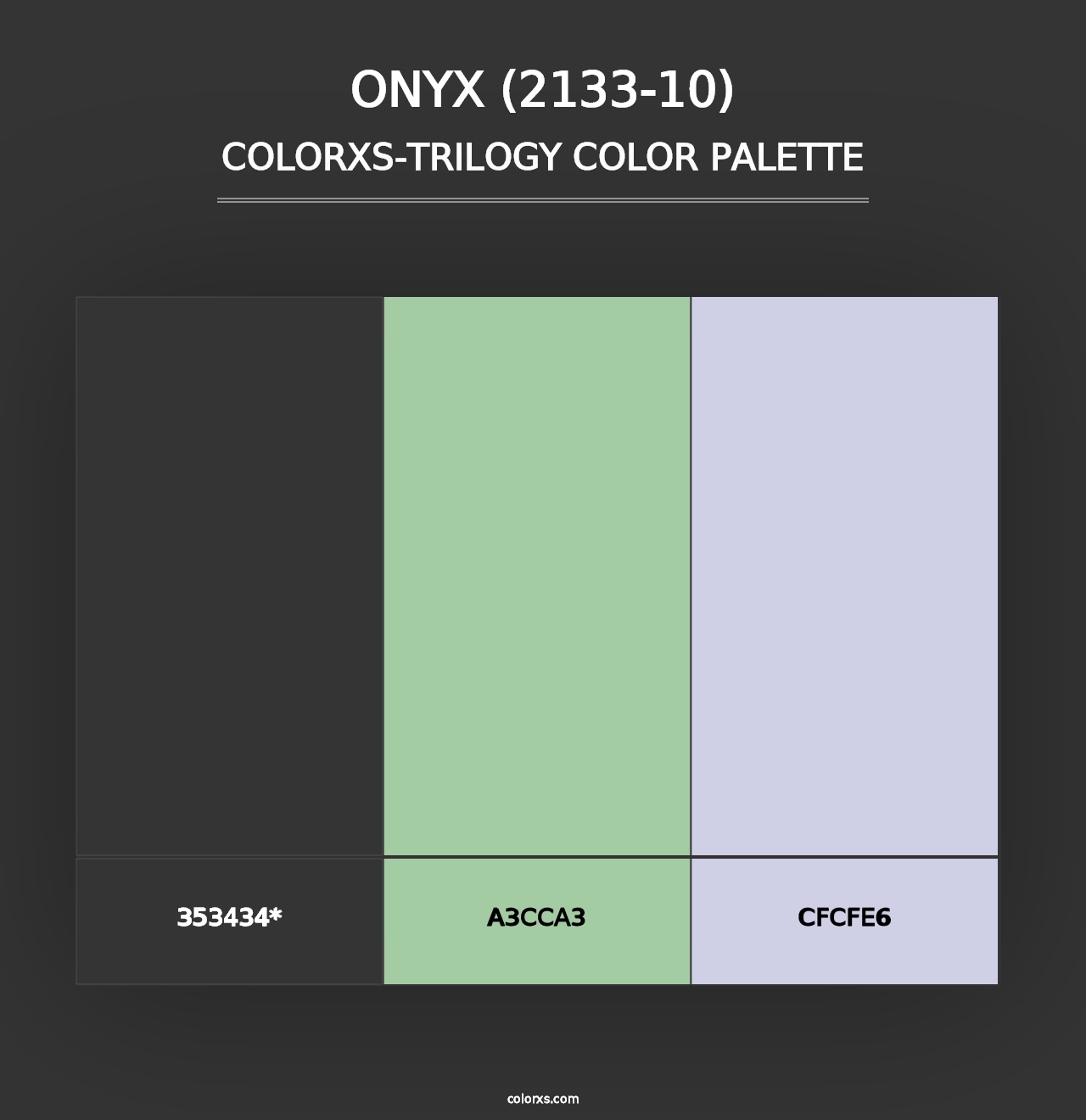 Onyx (2133-10) - Colorxs Trilogy Palette