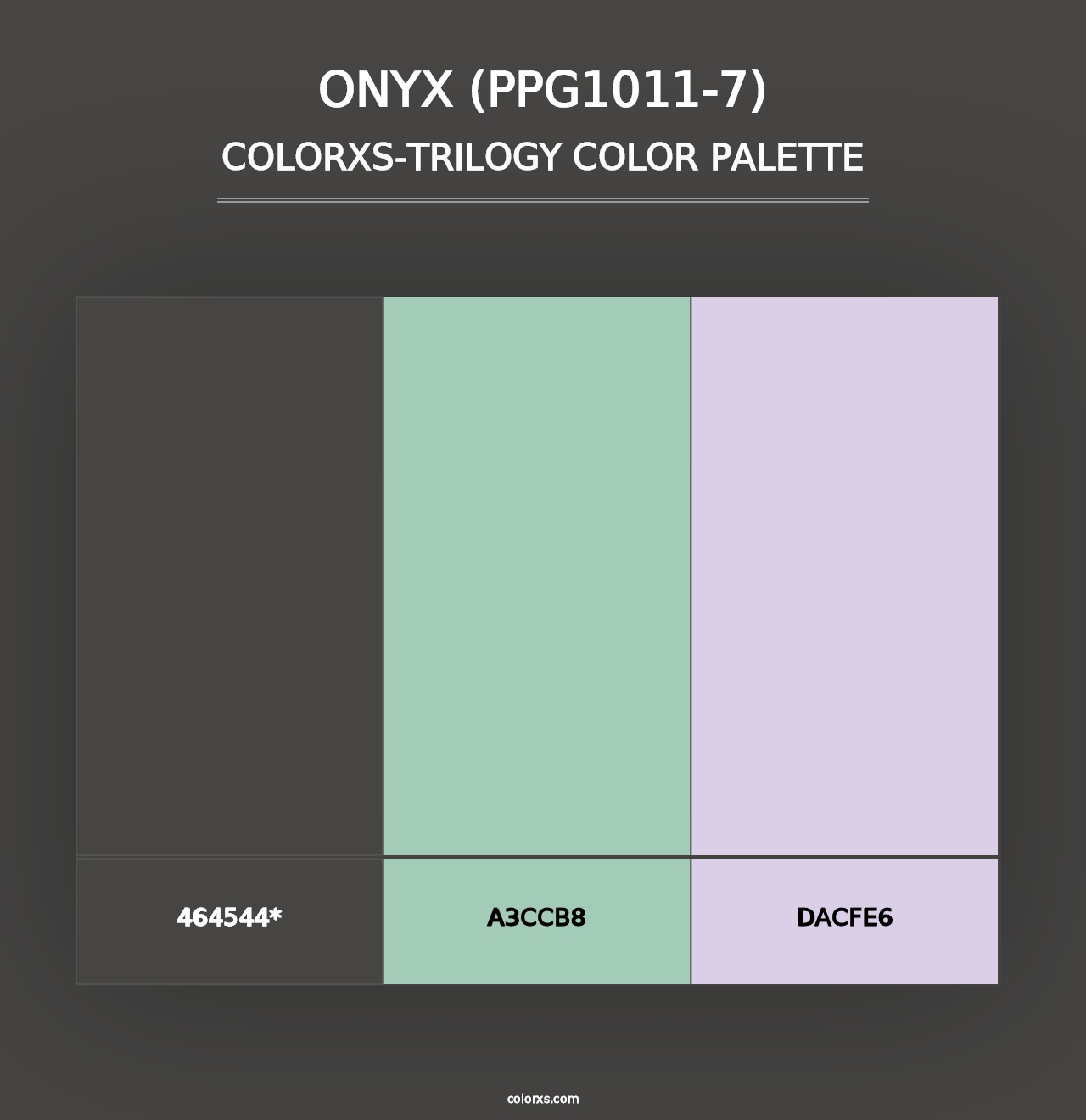 Onyx (PPG1011-7) - Colorxs Trilogy Palette