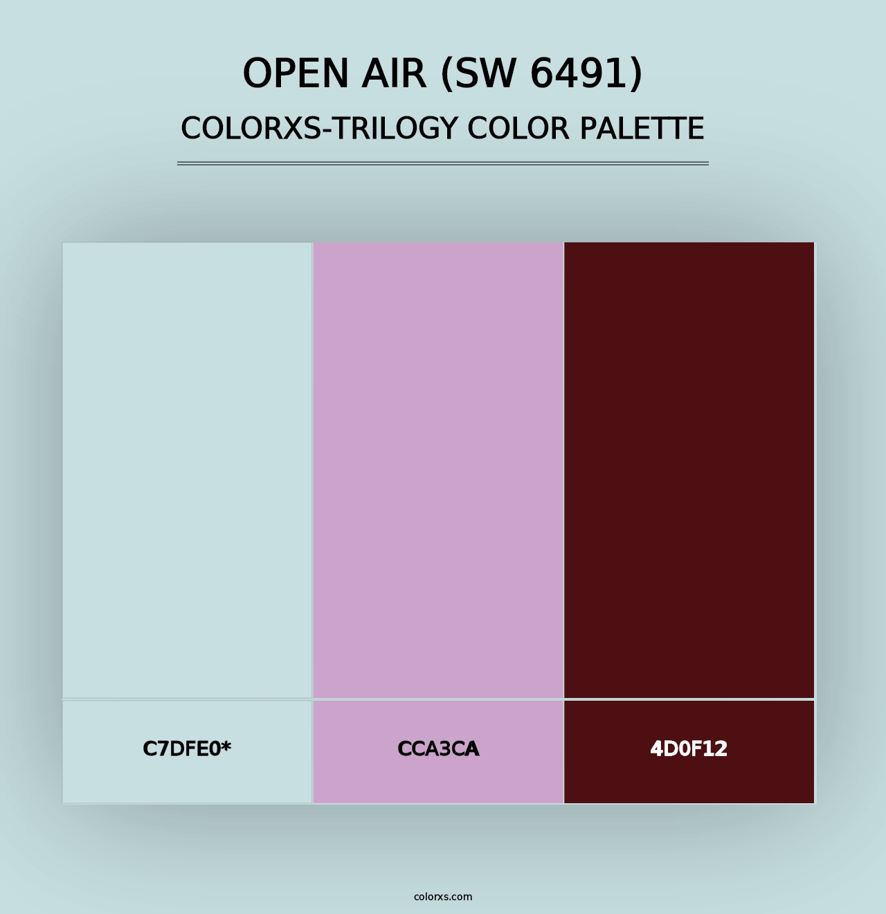 Open Air (SW 6491) - Colorxs Trilogy Palette