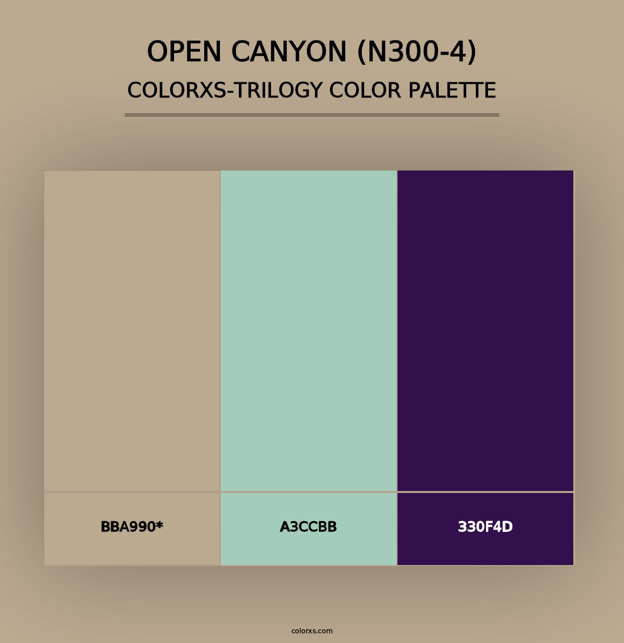 Open Canyon (N300-4) - Colorxs Trilogy Palette