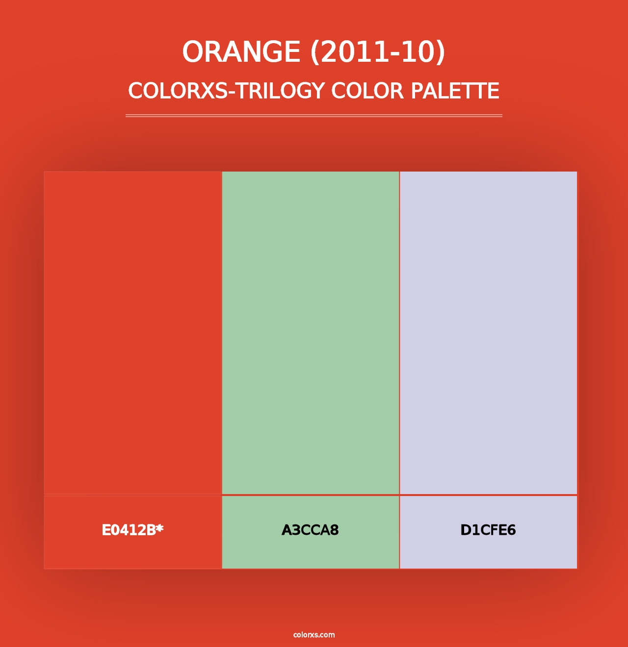 Orange (2011-10) - Colorxs Trilogy Palette