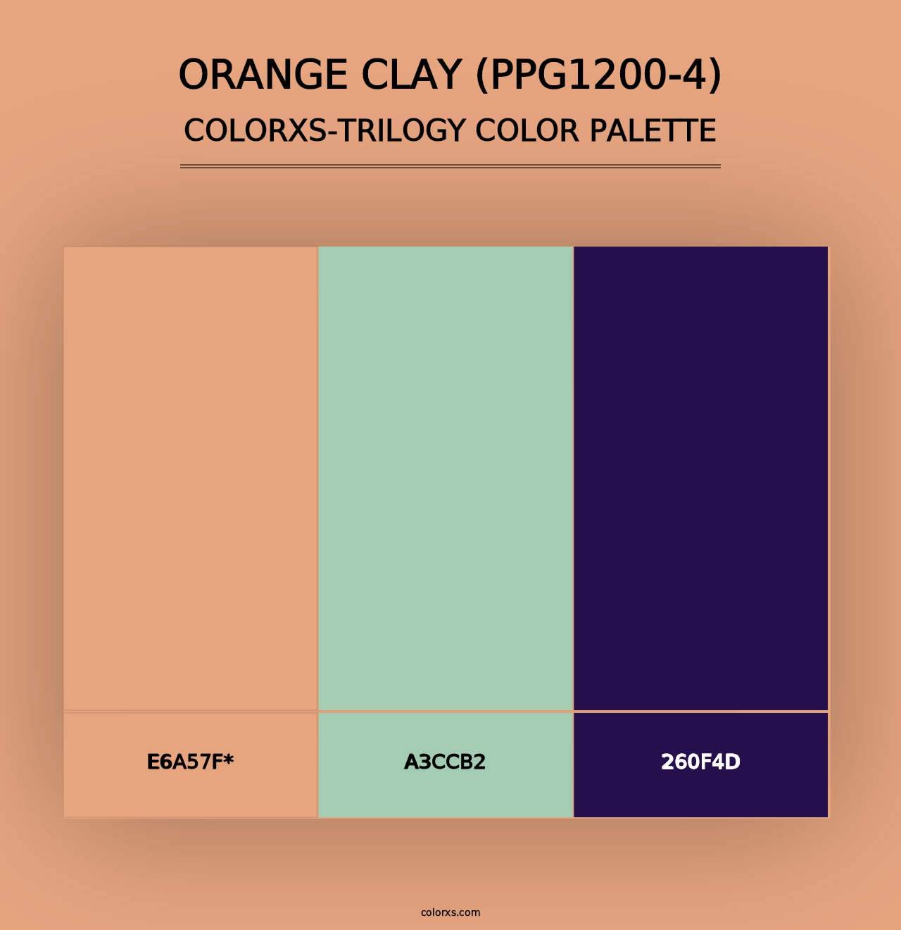 Orange Clay (PPG1200-4) - Colorxs Trilogy Palette