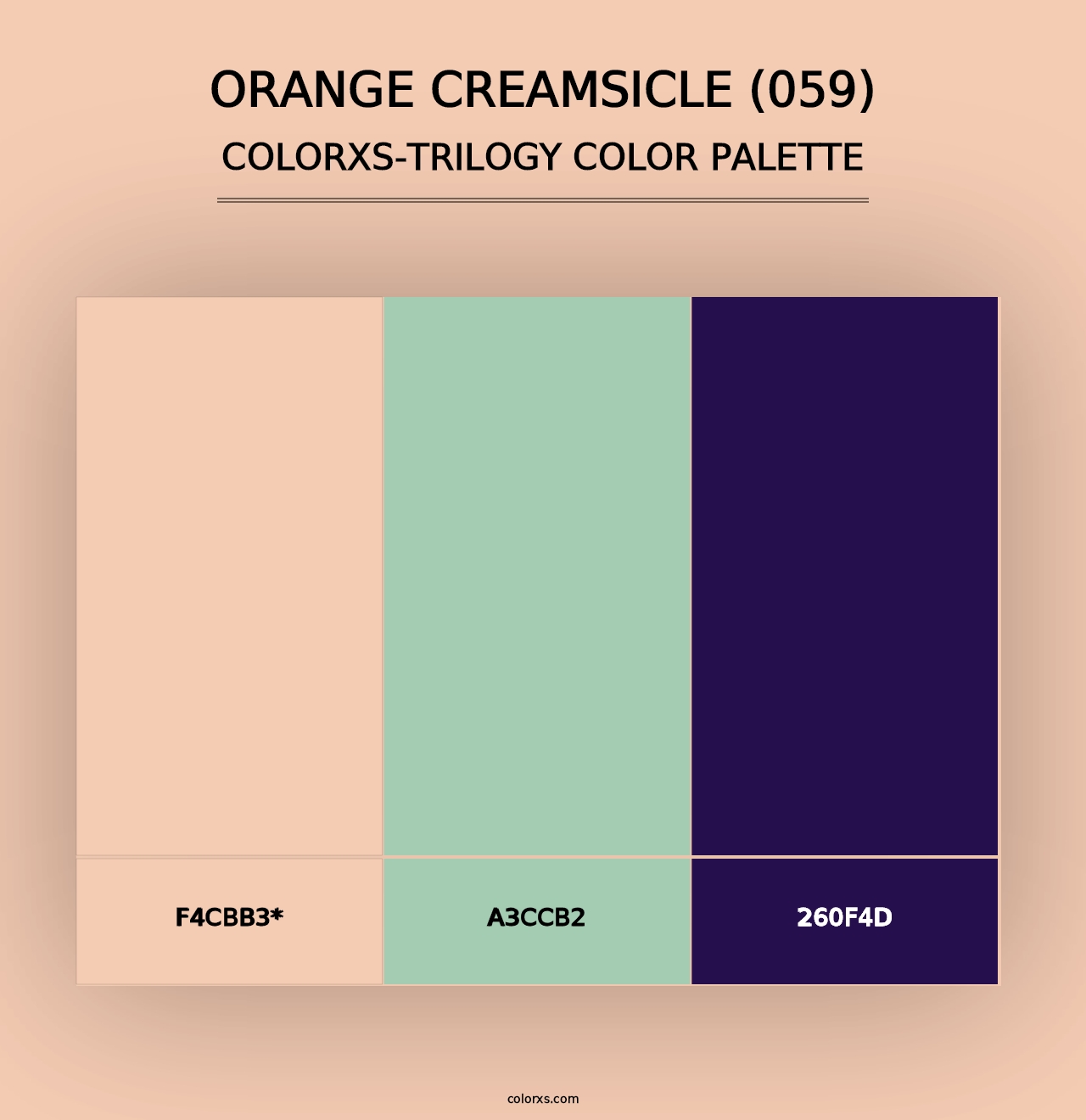 Orange Creamsicle (059) - Colorxs Trilogy Palette