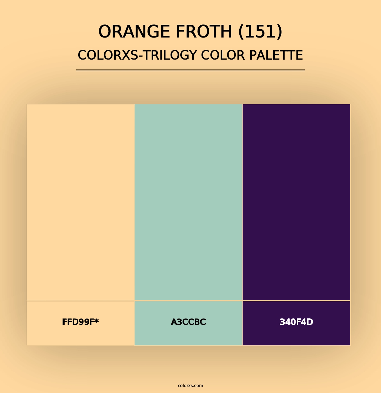 Orange Froth (151) - Colorxs Trilogy Palette