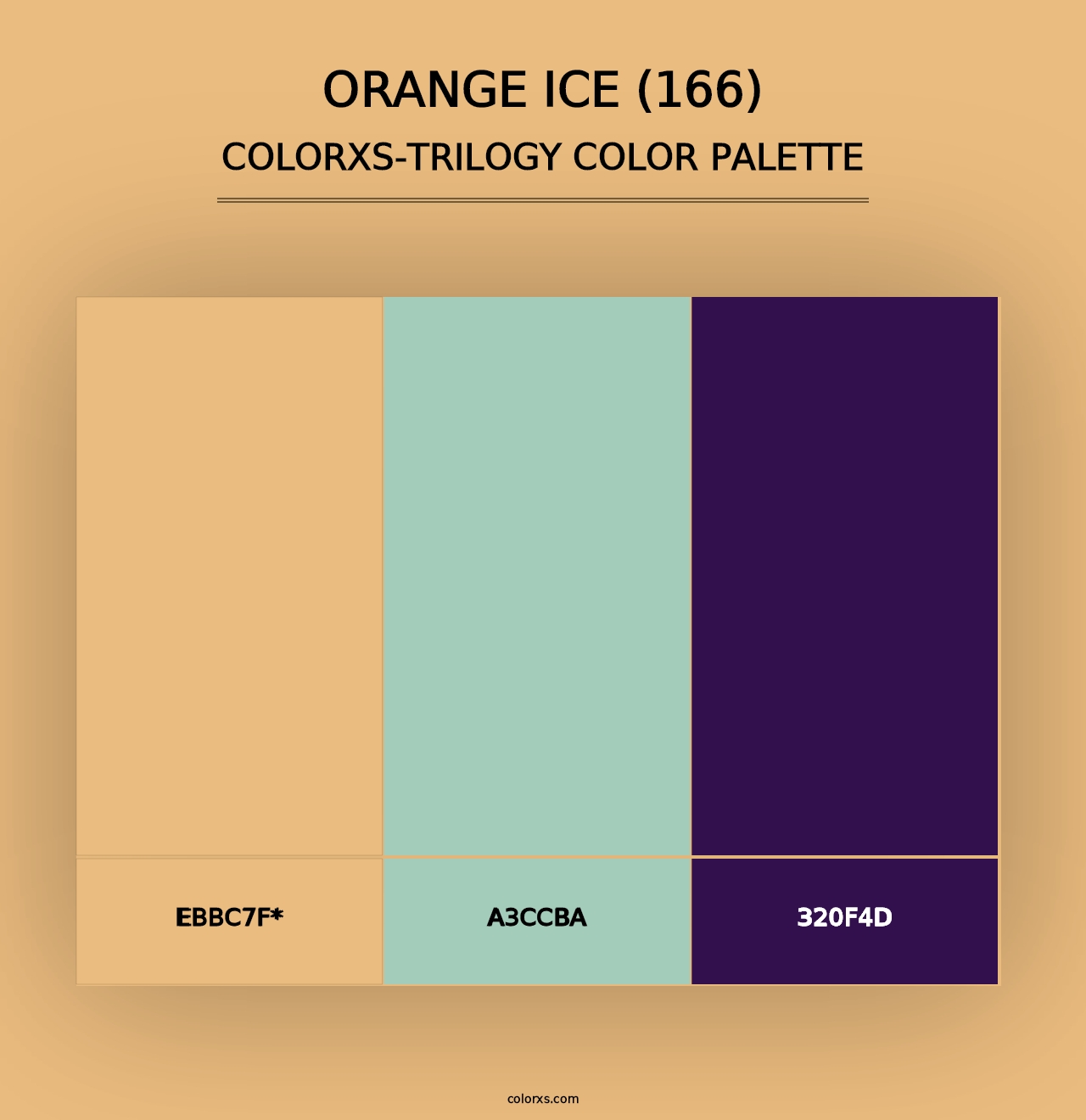 Orange Ice (166) - Colorxs Trilogy Palette