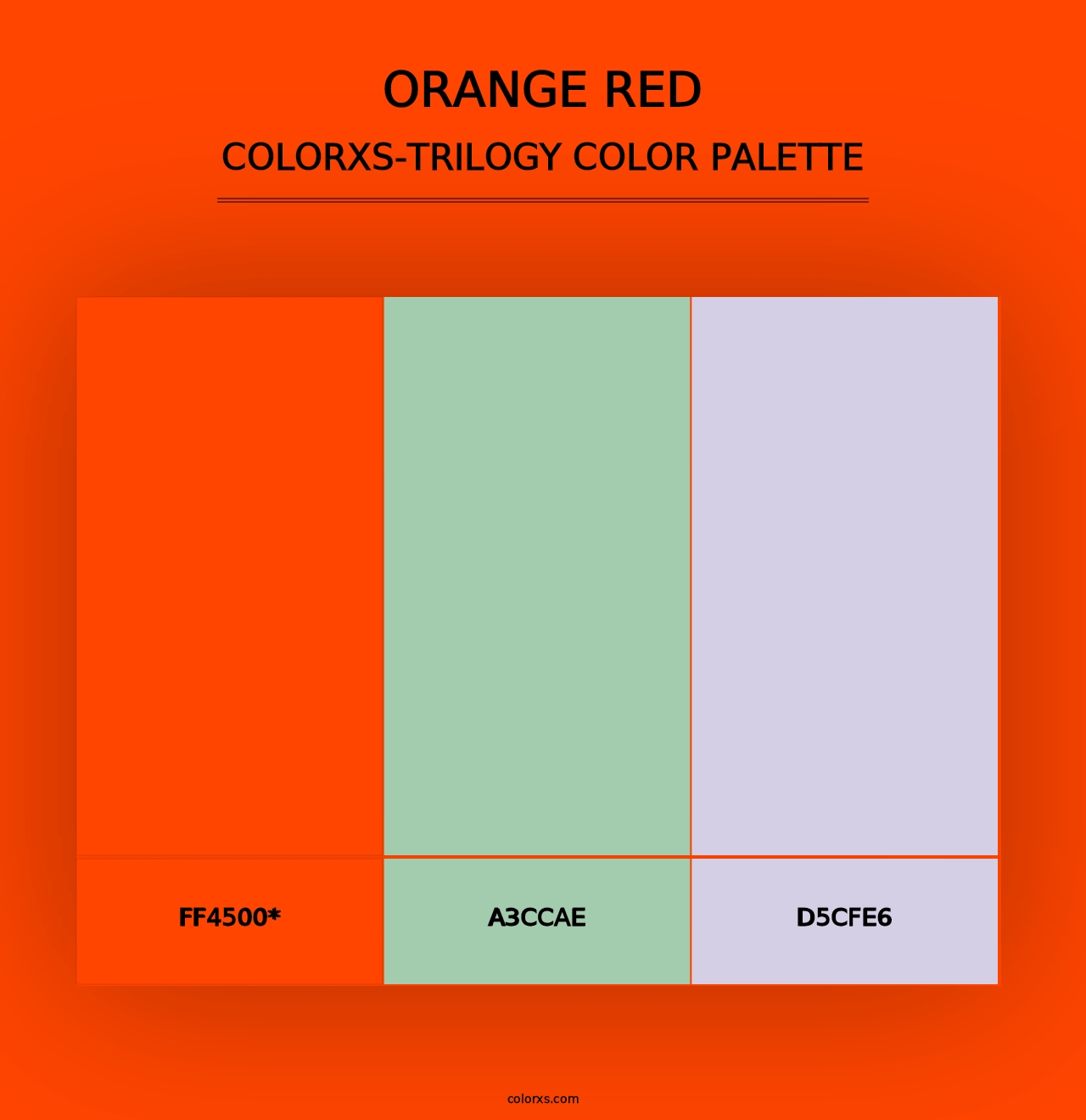 Orange Red - Colorxs Trilogy Palette