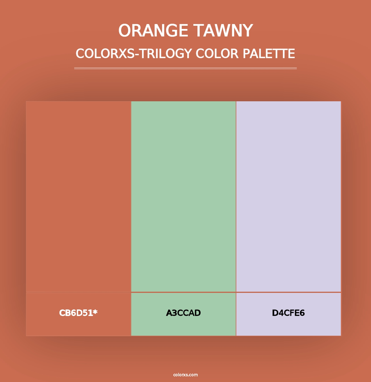 Orange Tawny - Colorxs Trilogy Palette