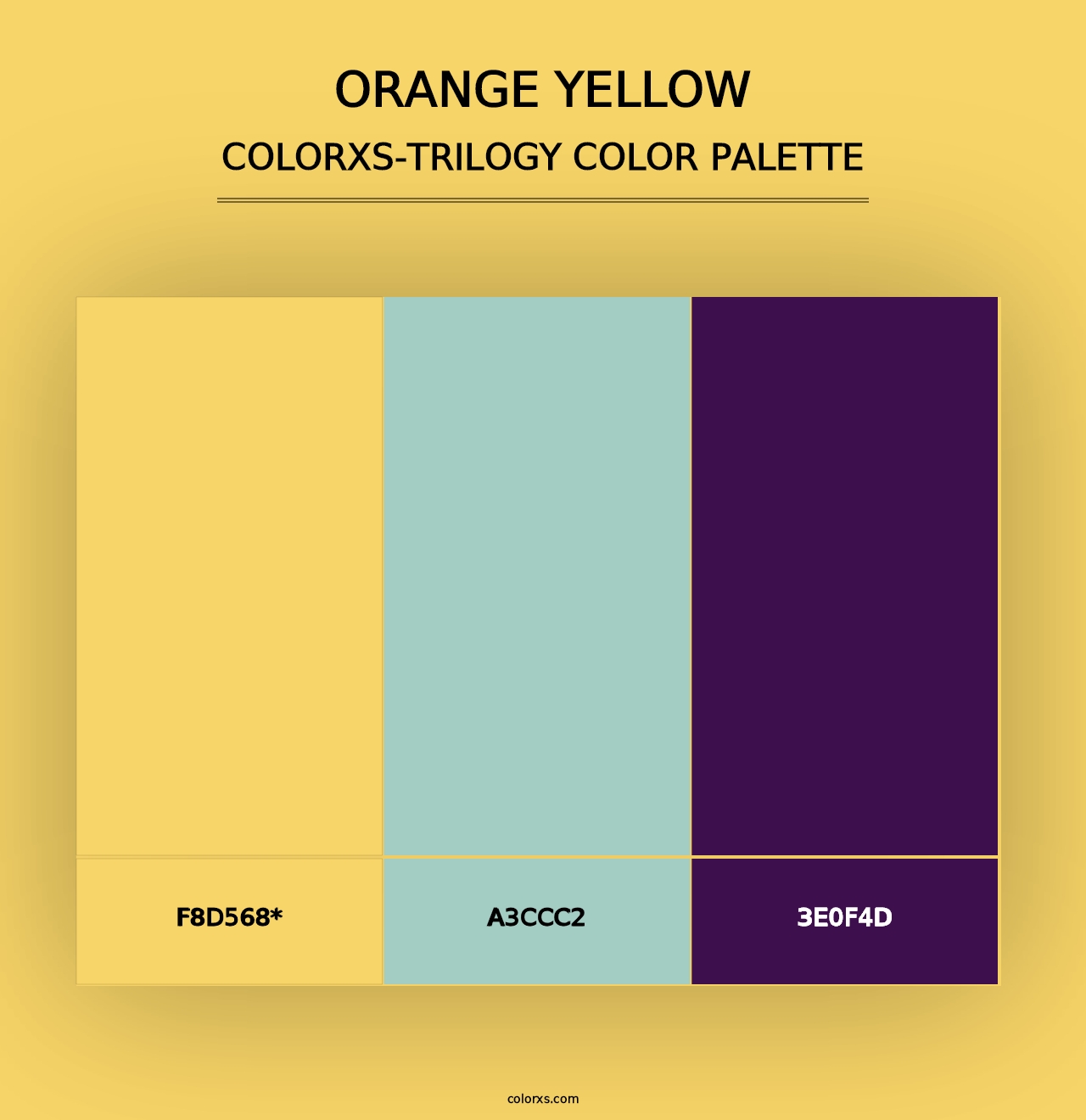 Orange Yellow - Colorxs Trilogy Palette