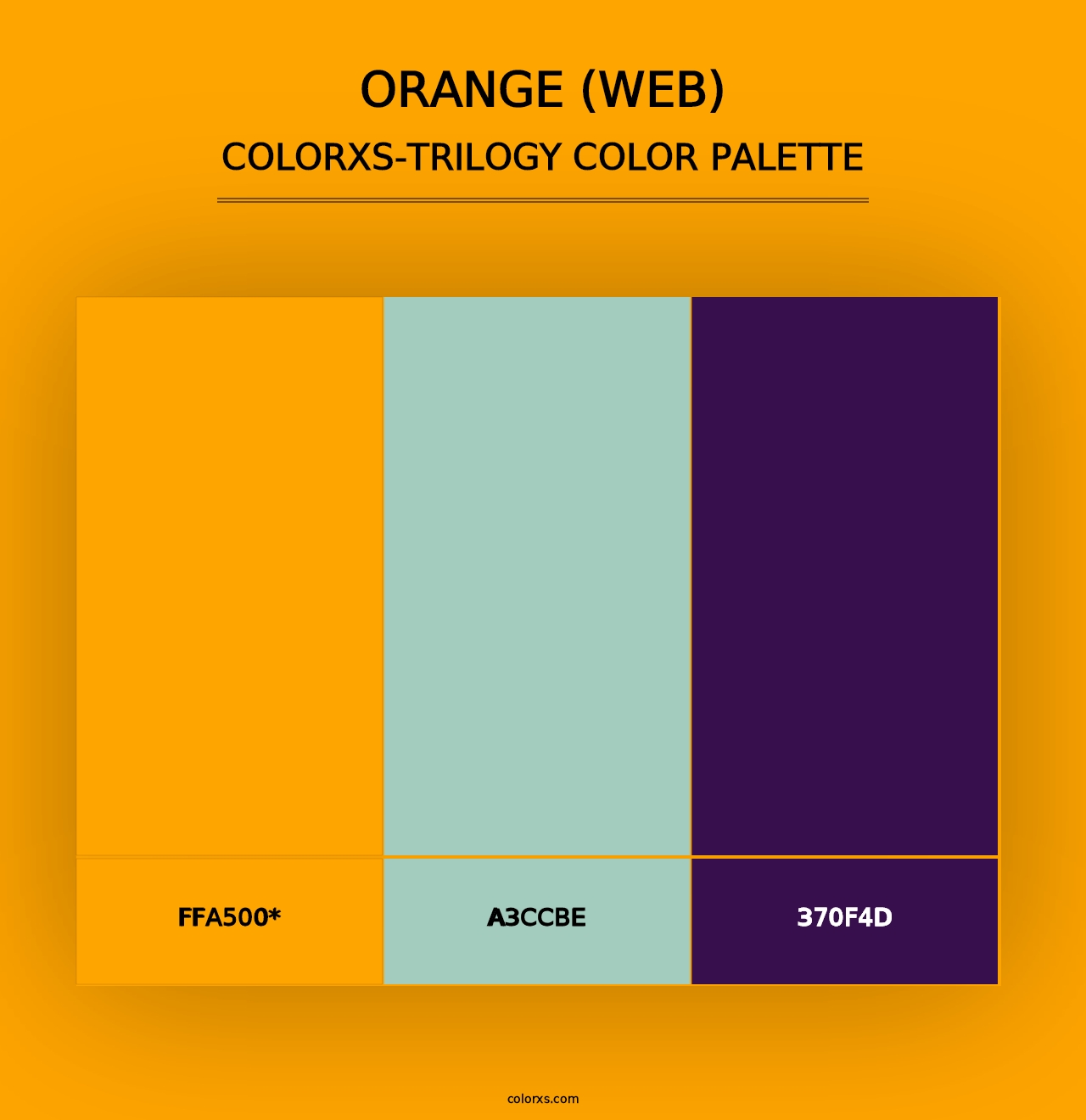 Orange (Web) - Colorxs Trilogy Palette