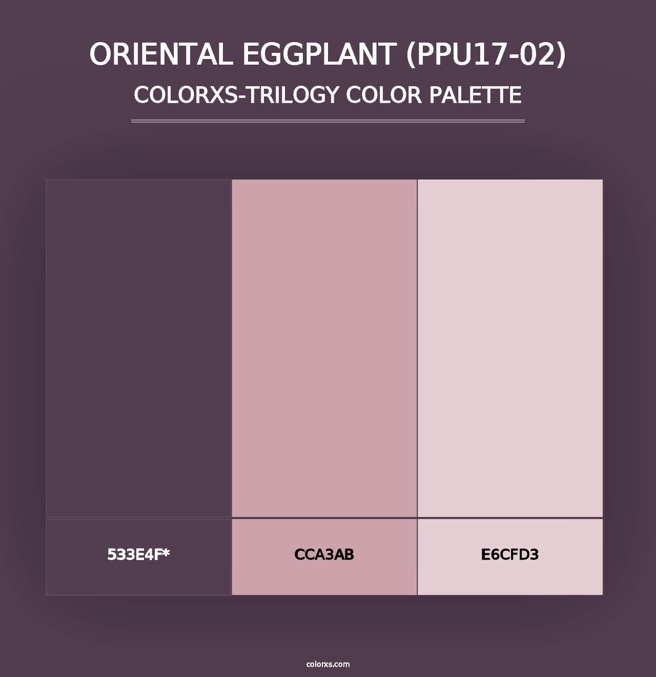 Oriental Eggplant (PPU17-02) - Colorxs Trilogy Palette