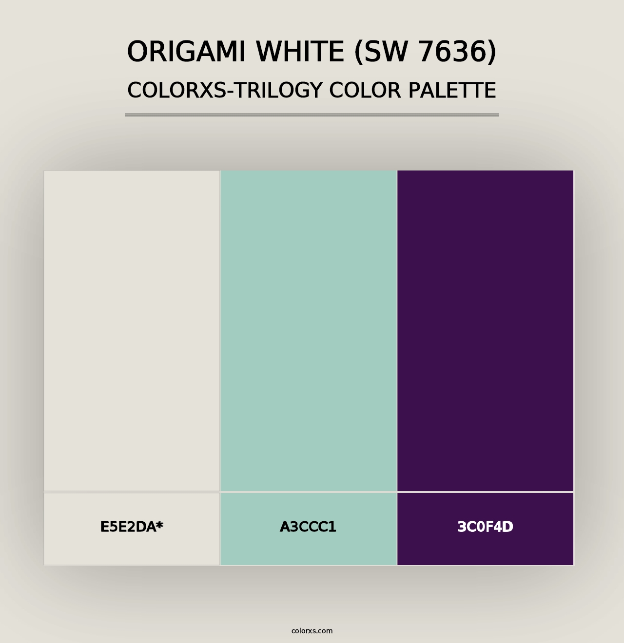 Origami White (SW 7636) - Colorxs Trilogy Palette