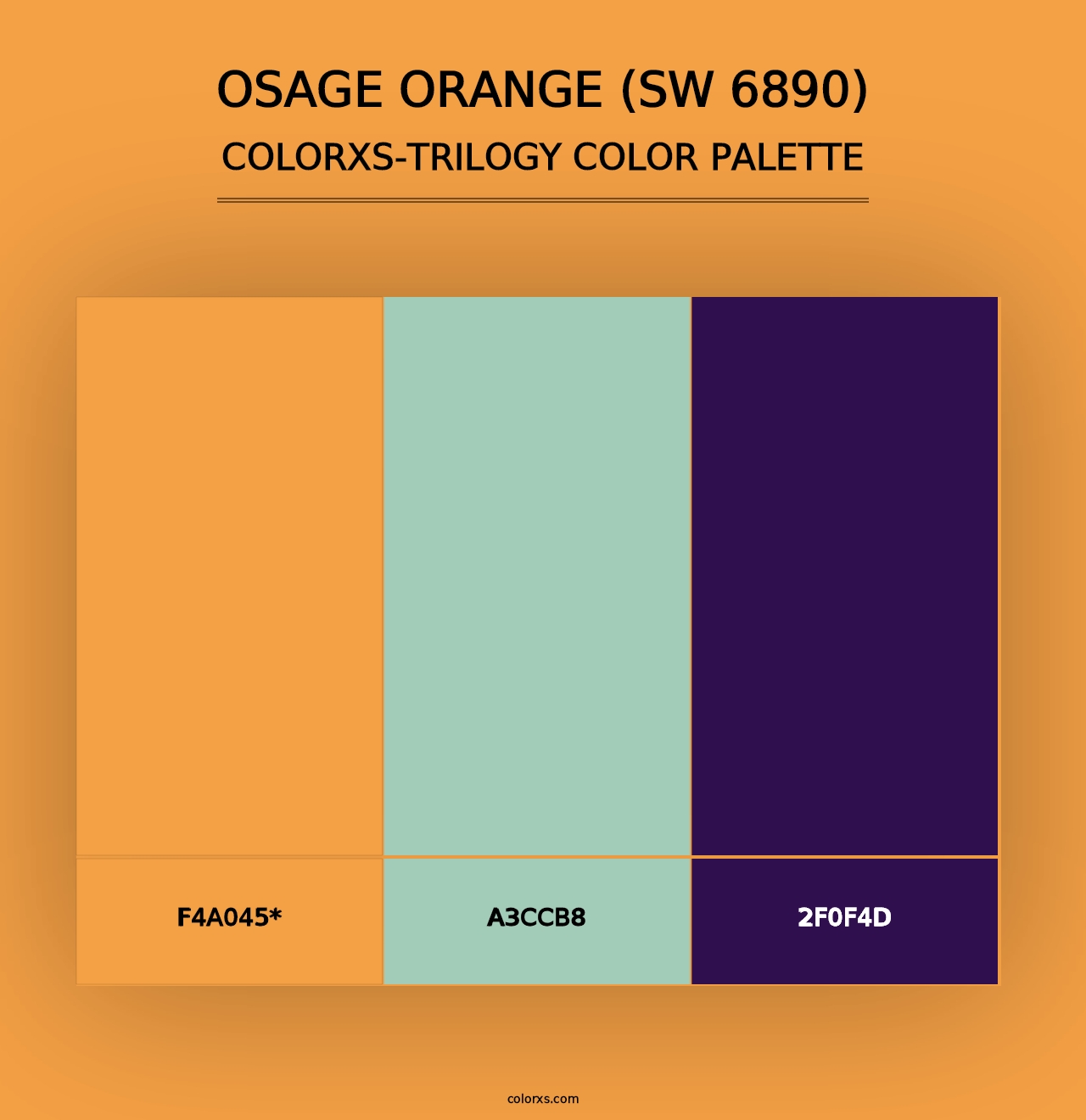 Osage Orange (SW 6890) - Colorxs Trilogy Palette