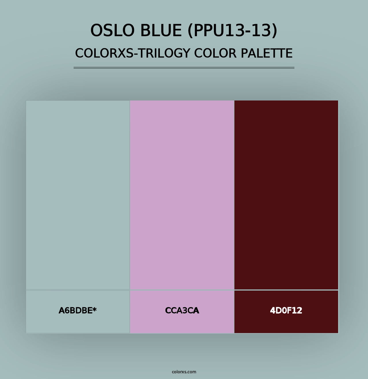 Oslo Blue (PPU13-13) - Colorxs Trilogy Palette