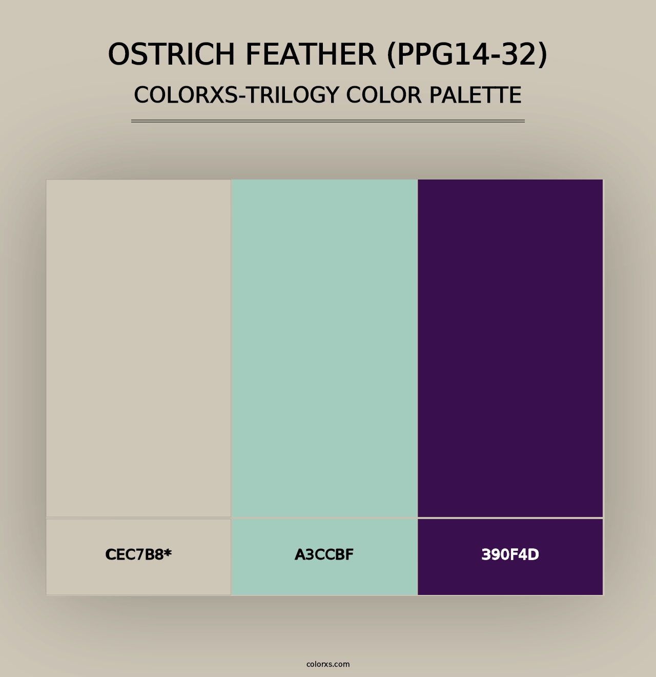 Ostrich Feather (PPG14-32) - Colorxs Trilogy Palette