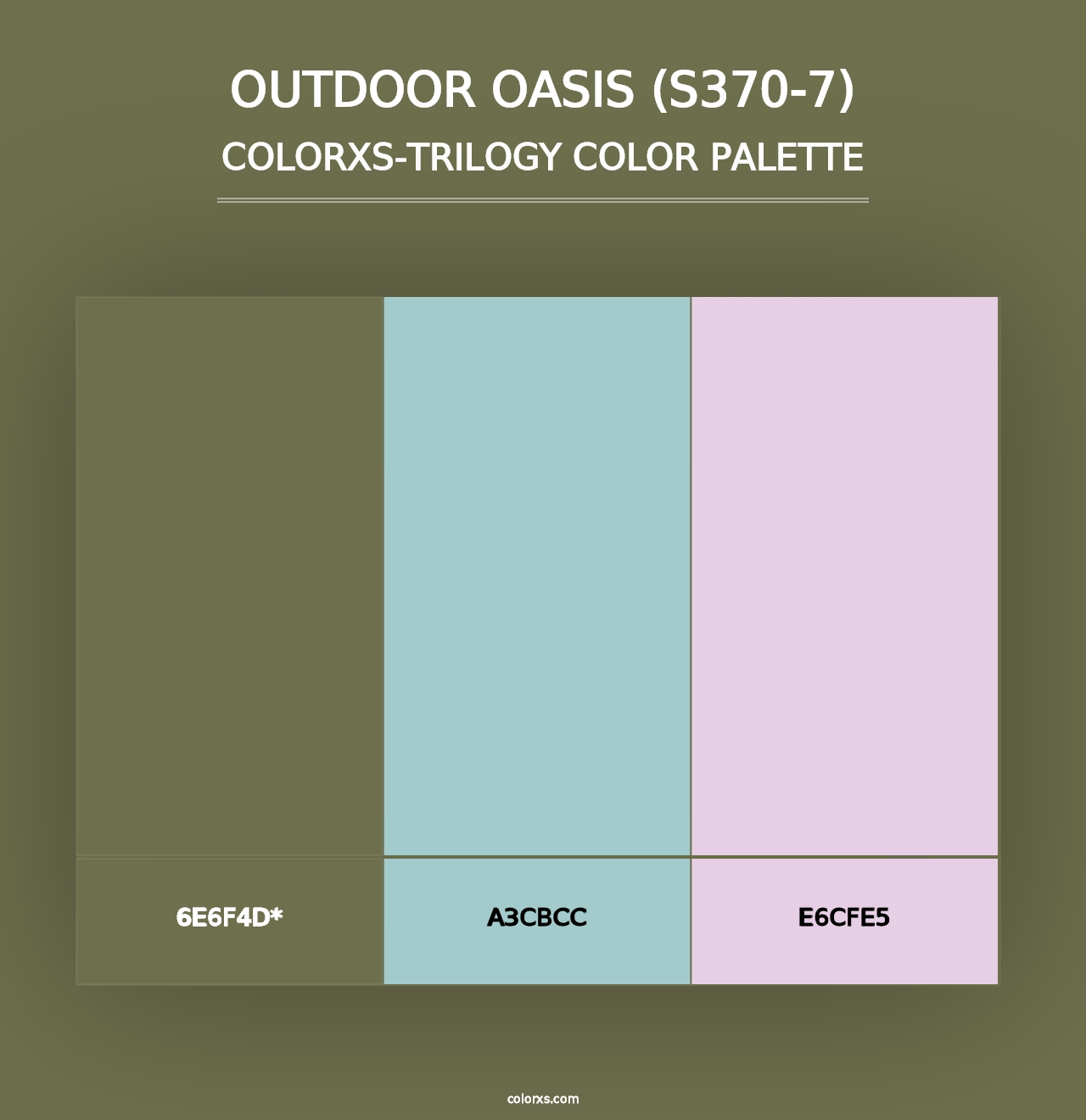 Outdoor Oasis (S370-7) - Colorxs Trilogy Palette