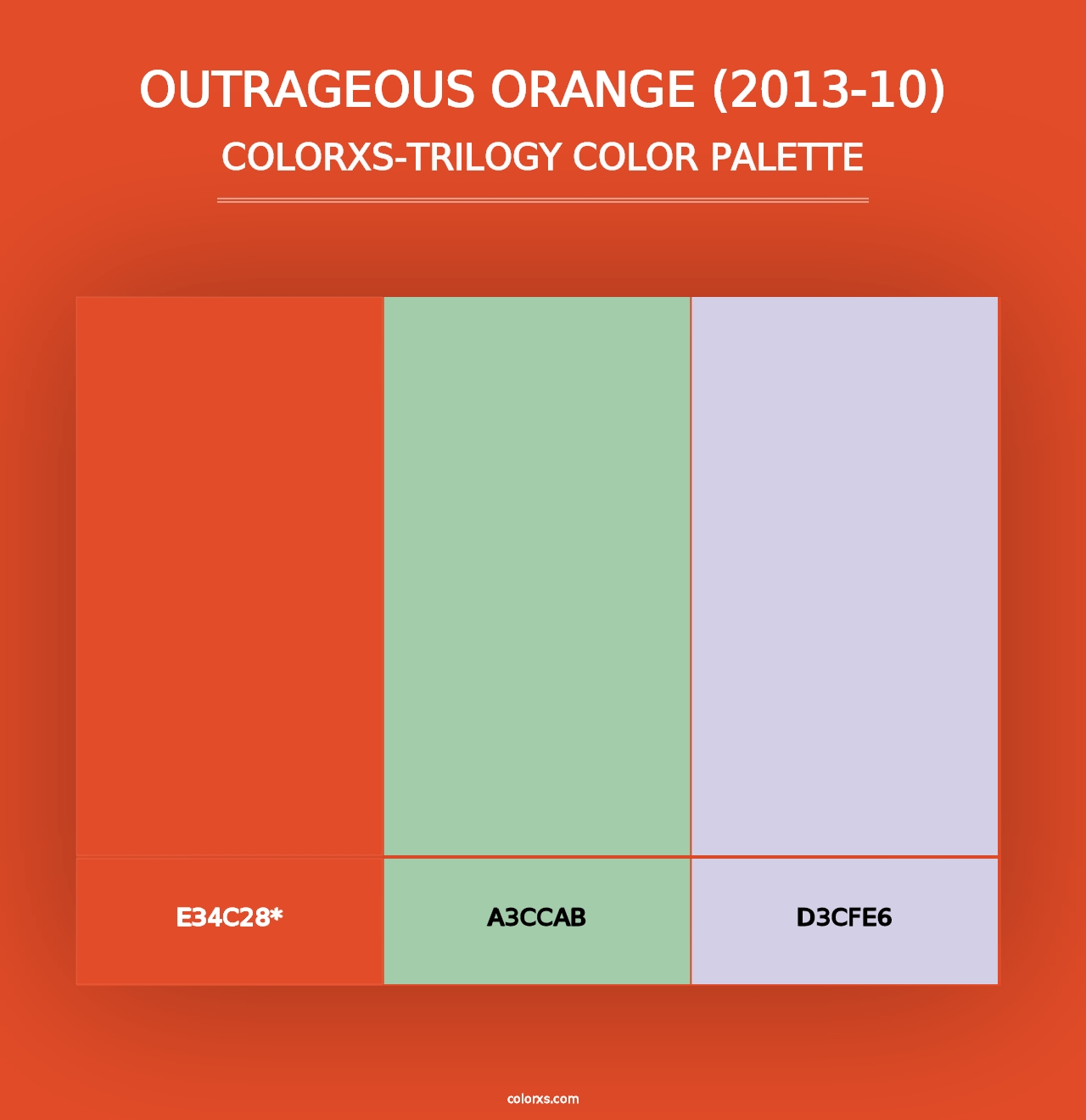 Outrageous Orange (2013-10) - Colorxs Trilogy Palette