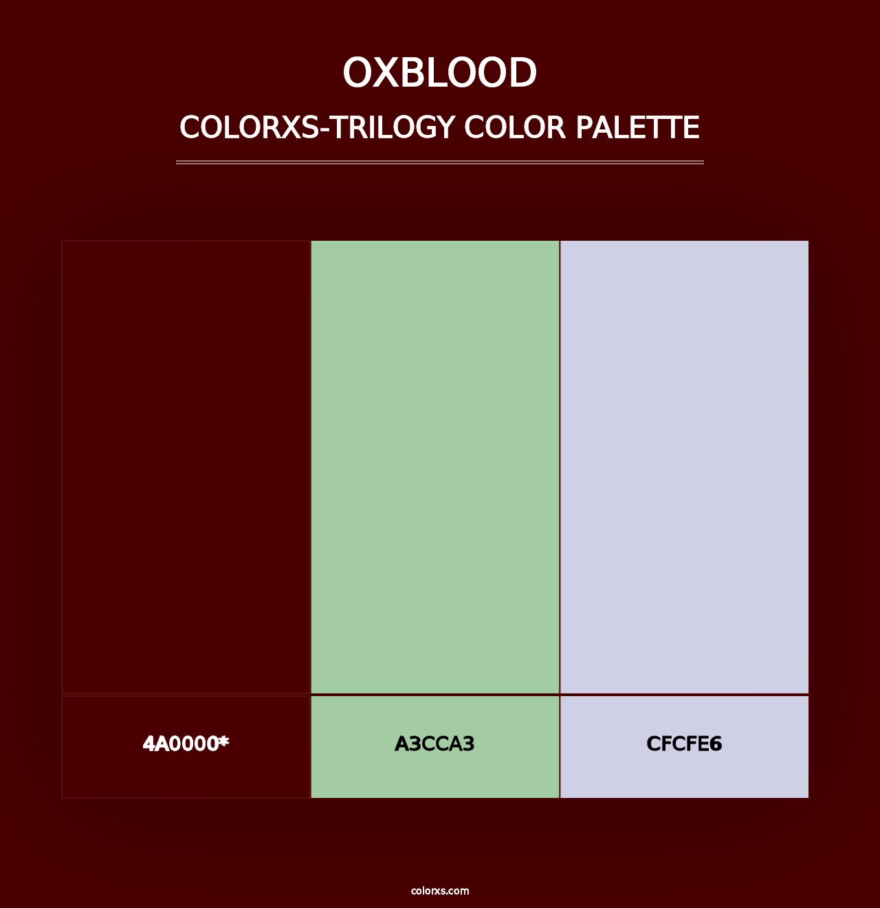 Oxblood - Colorxs Trilogy Palette