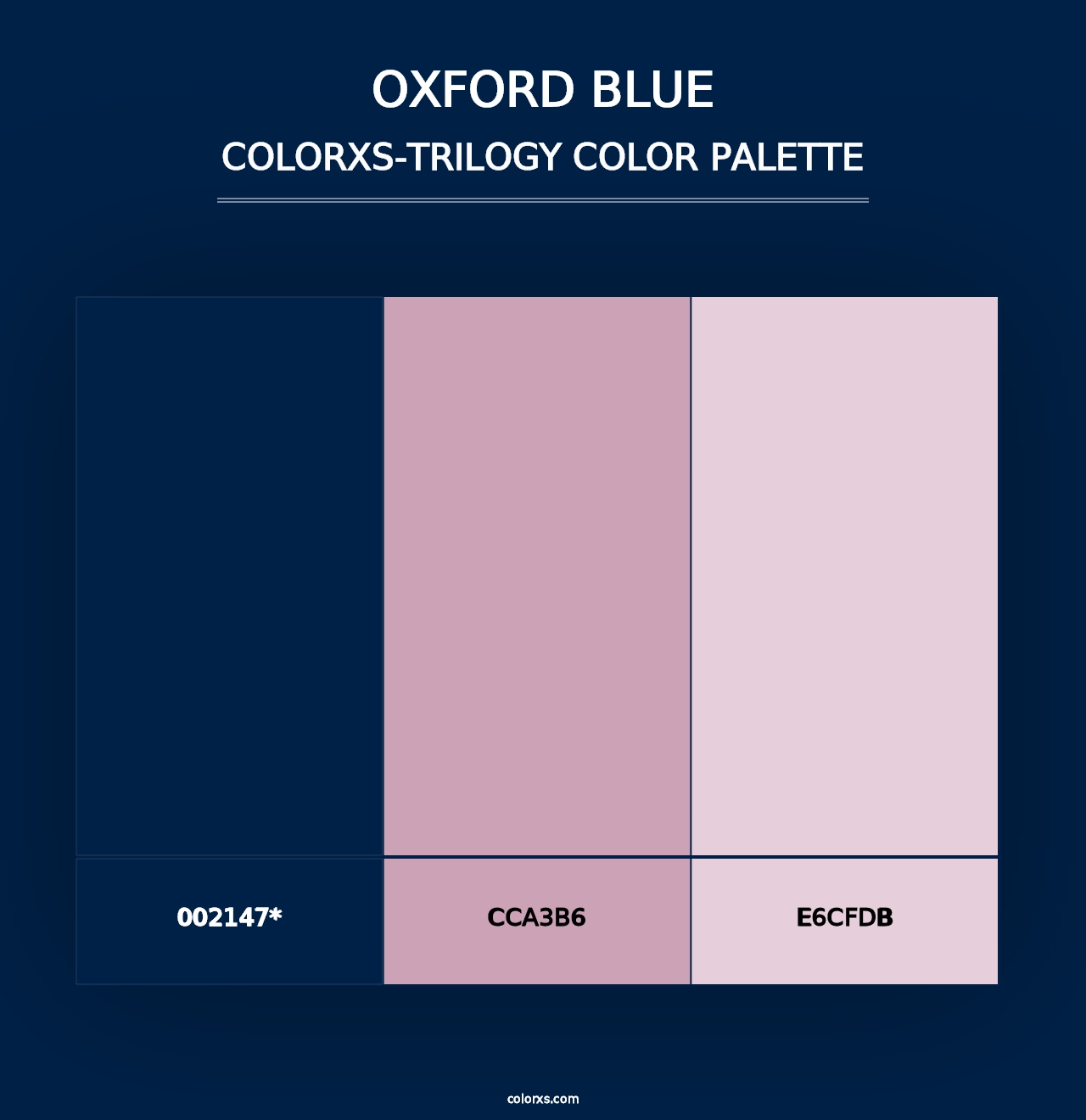 Oxford Blue - Colorxs Trilogy Palette