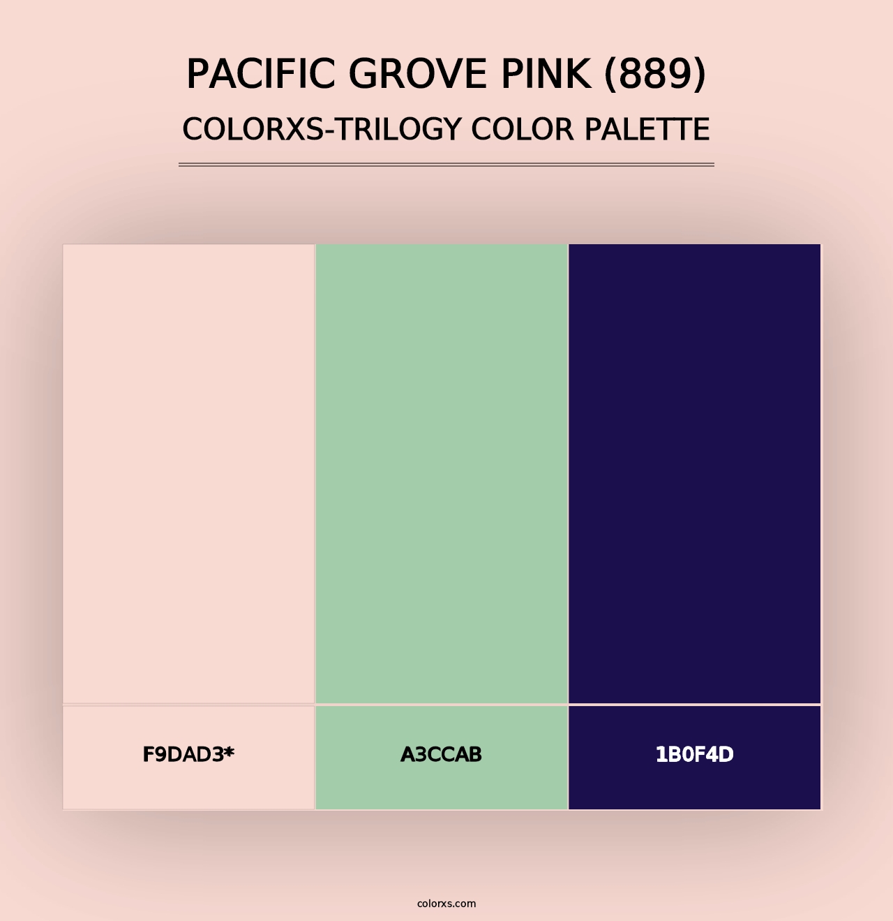 Pacific Grove Pink (889) - Colorxs Trilogy Palette