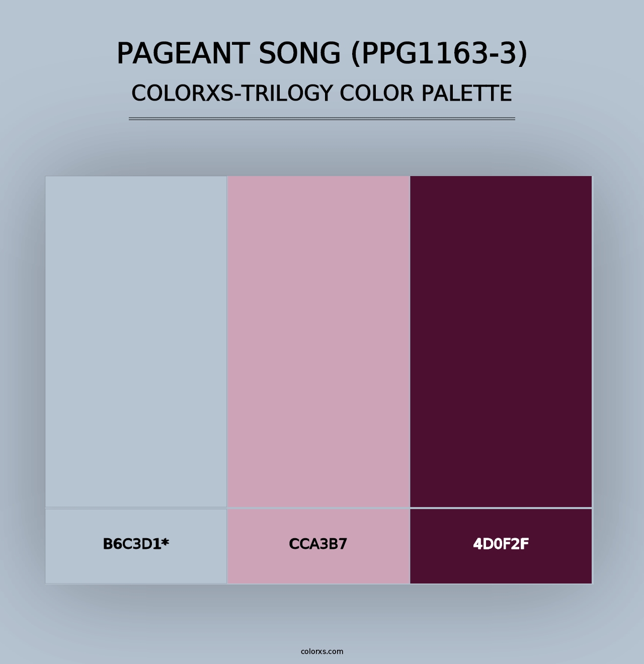 Pageant Song (PPG1163-3) - Colorxs Trilogy Palette