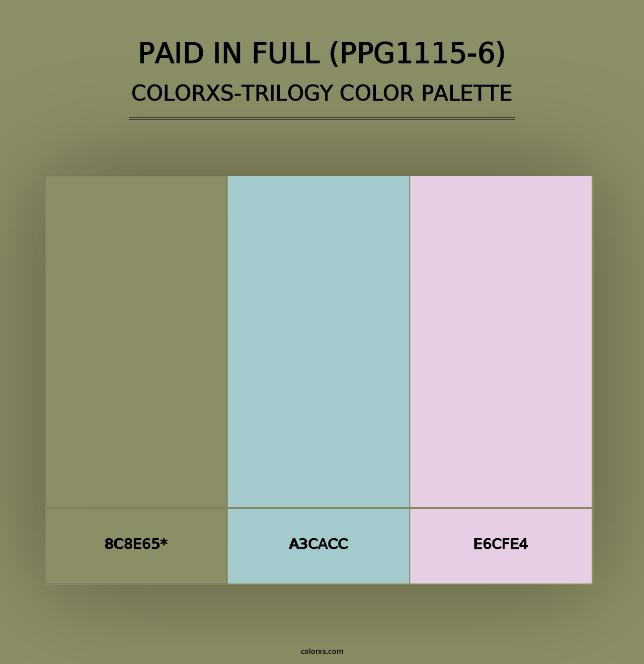 Paid In Full (PPG1115-6) - Colorxs Trilogy Palette