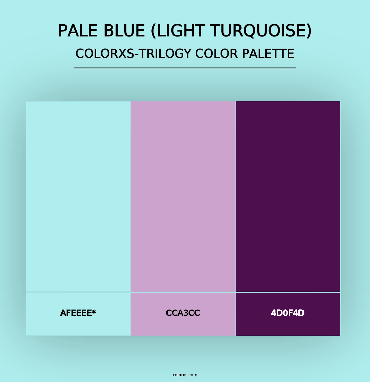 Pale Blue (Light Turquoise) - Colorxs Trilogy Palette