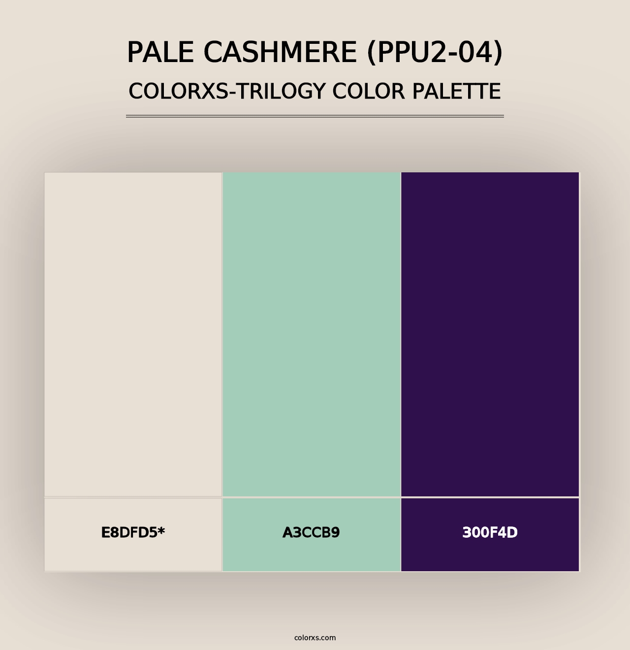 Pale Cashmere (PPU2-04) - Colorxs Trilogy Palette