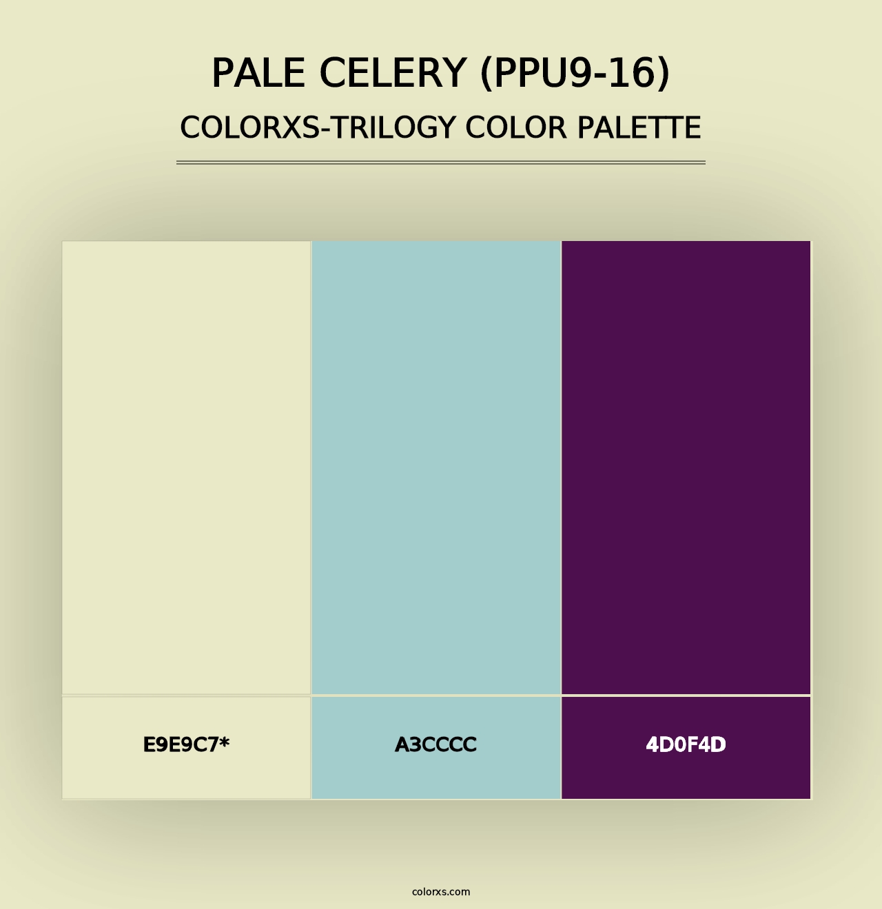 Pale Celery (PPU9-16) - Colorxs Trilogy Palette