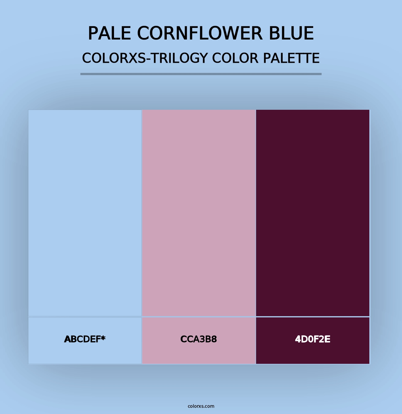 Pale Cornflower Blue - Colorxs Trilogy Palette