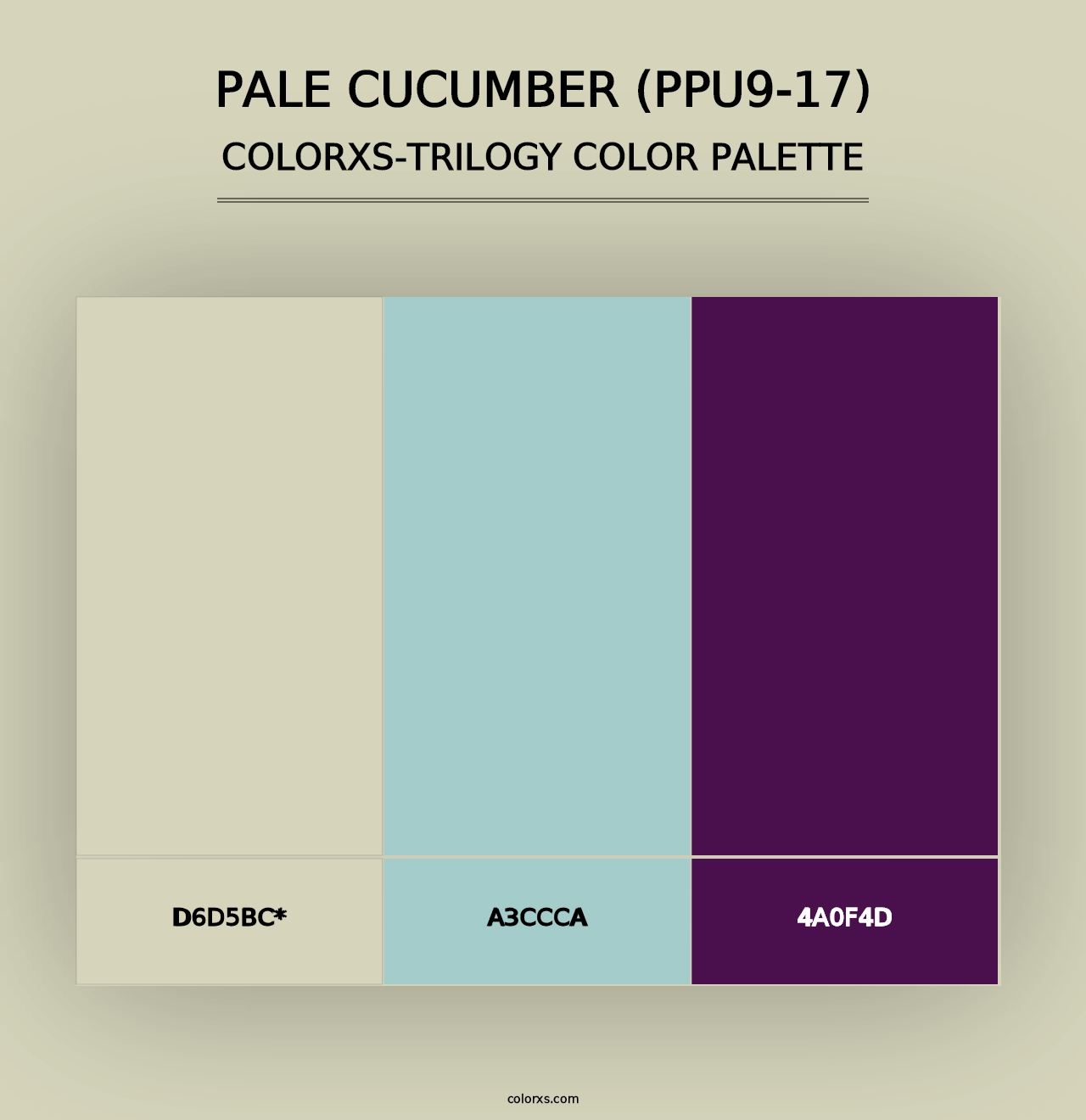 Pale Cucumber (PPU9-17) - Colorxs Trilogy Palette