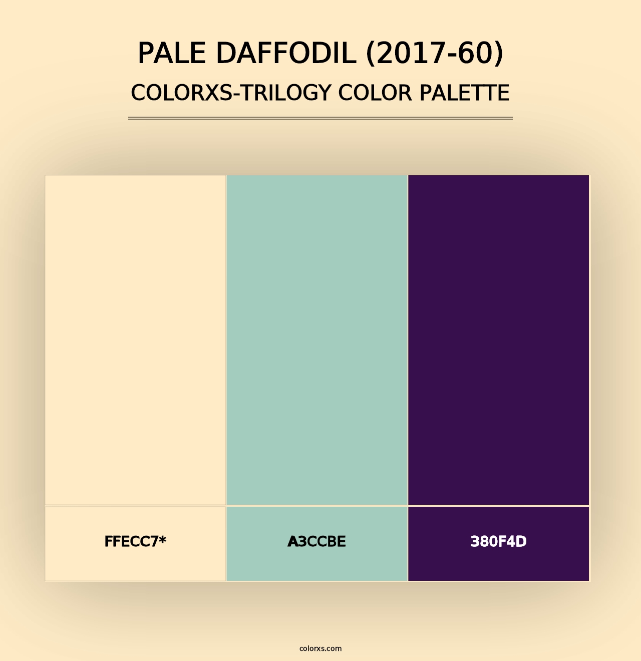 Pale Daffodil (2017-60) - Colorxs Trilogy Palette