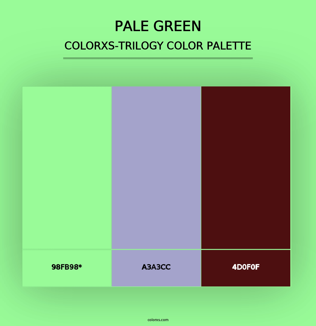 Pale Green - Colorxs Trilogy Palette