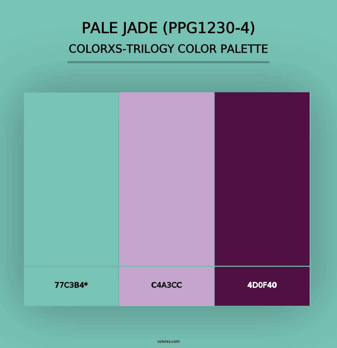 Pale Jade (PPG1230-4) - Colorxs Trilogy Palette