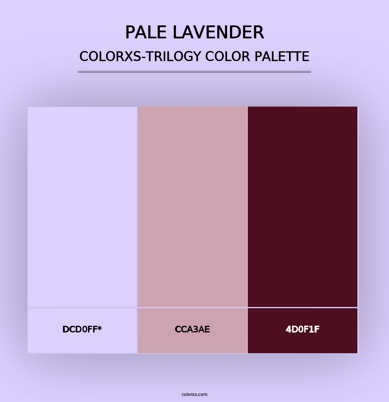 Pale Lavender - Colorxs Trilogy Palette