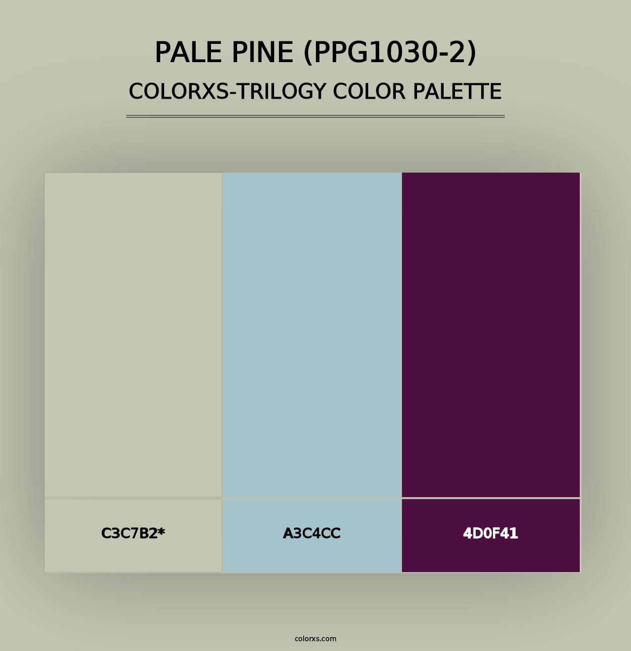 Pale Pine (PPG1030-2) - Colorxs Trilogy Palette