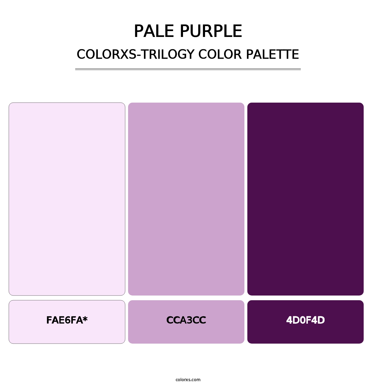 Pale Purple - Colorxs Trilogy Palette