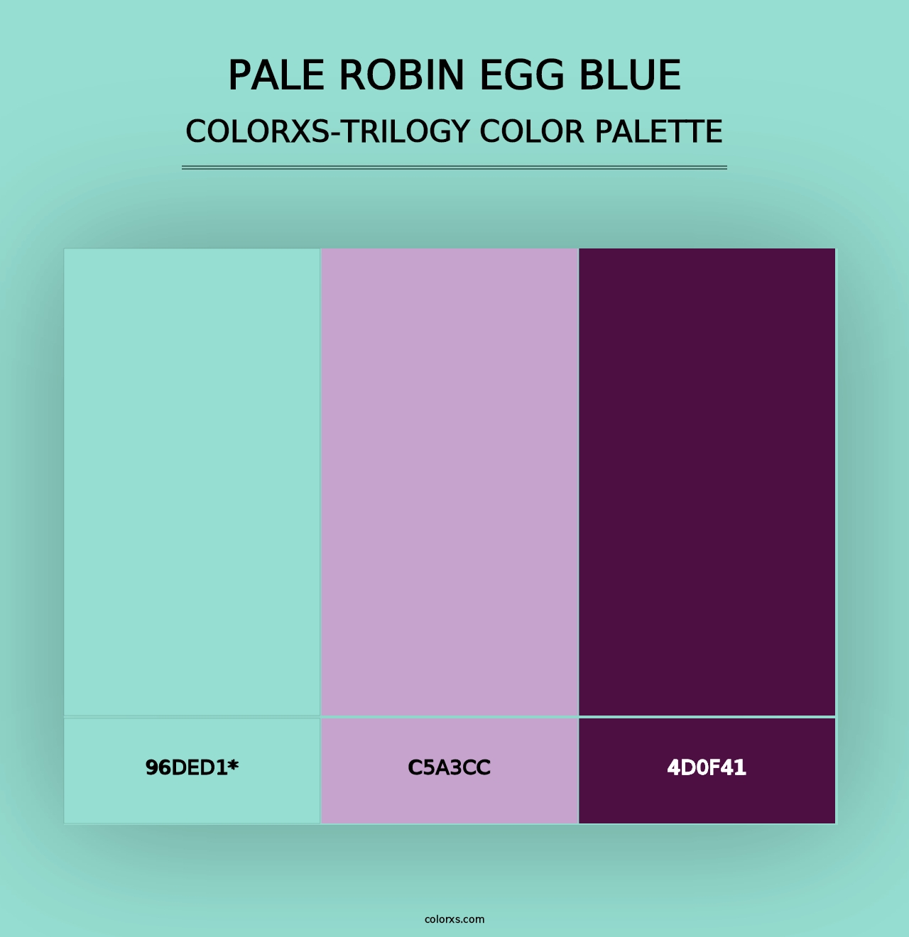 Pale Robin Egg Blue - Colorxs Trilogy Palette