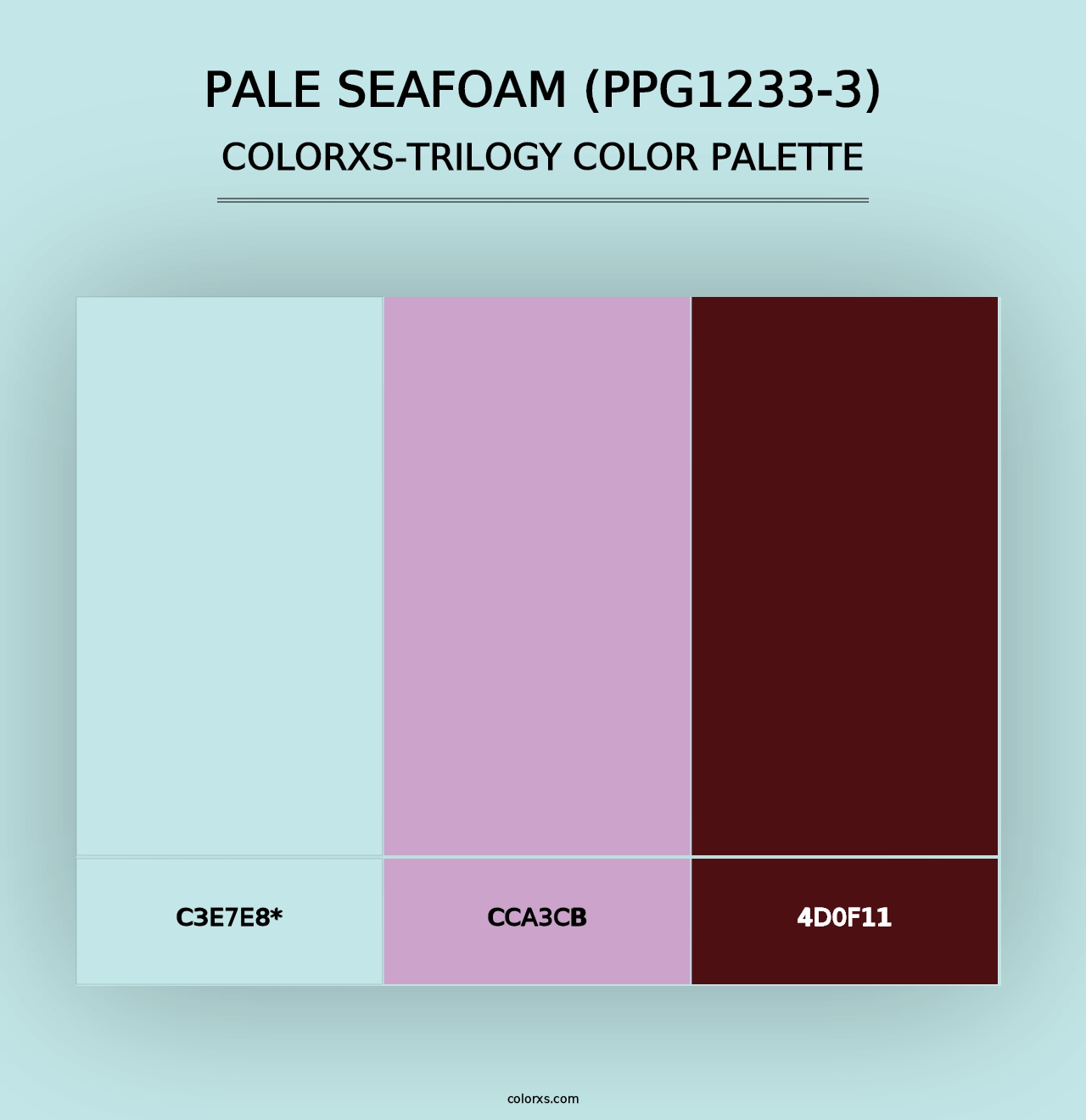 Pale Seafoam (PPG1233-3) - Colorxs Trilogy Palette