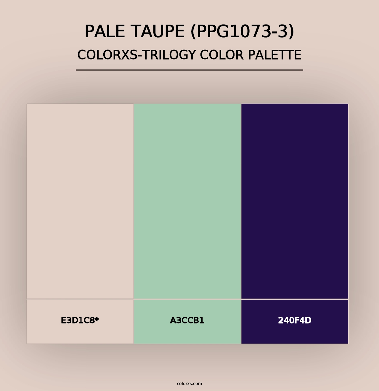 Pale Taupe (PPG1073-3) - Colorxs Trilogy Palette