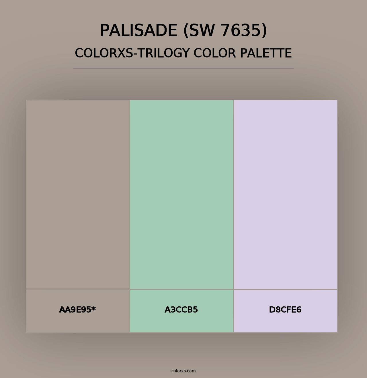 Palisade (SW 7635) - Colorxs Trilogy Palette