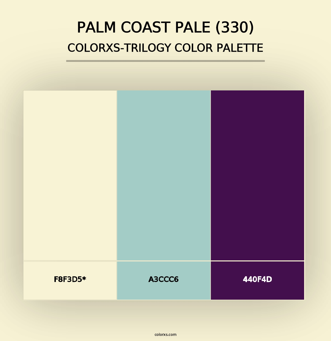 Palm Coast Pale (330) - Colorxs Trilogy Palette