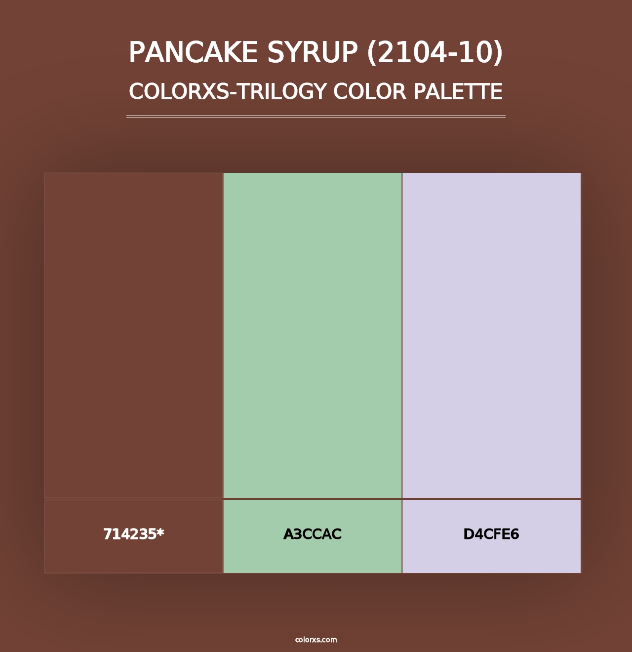 Pancake Syrup (2104-10) - Colorxs Trilogy Palette