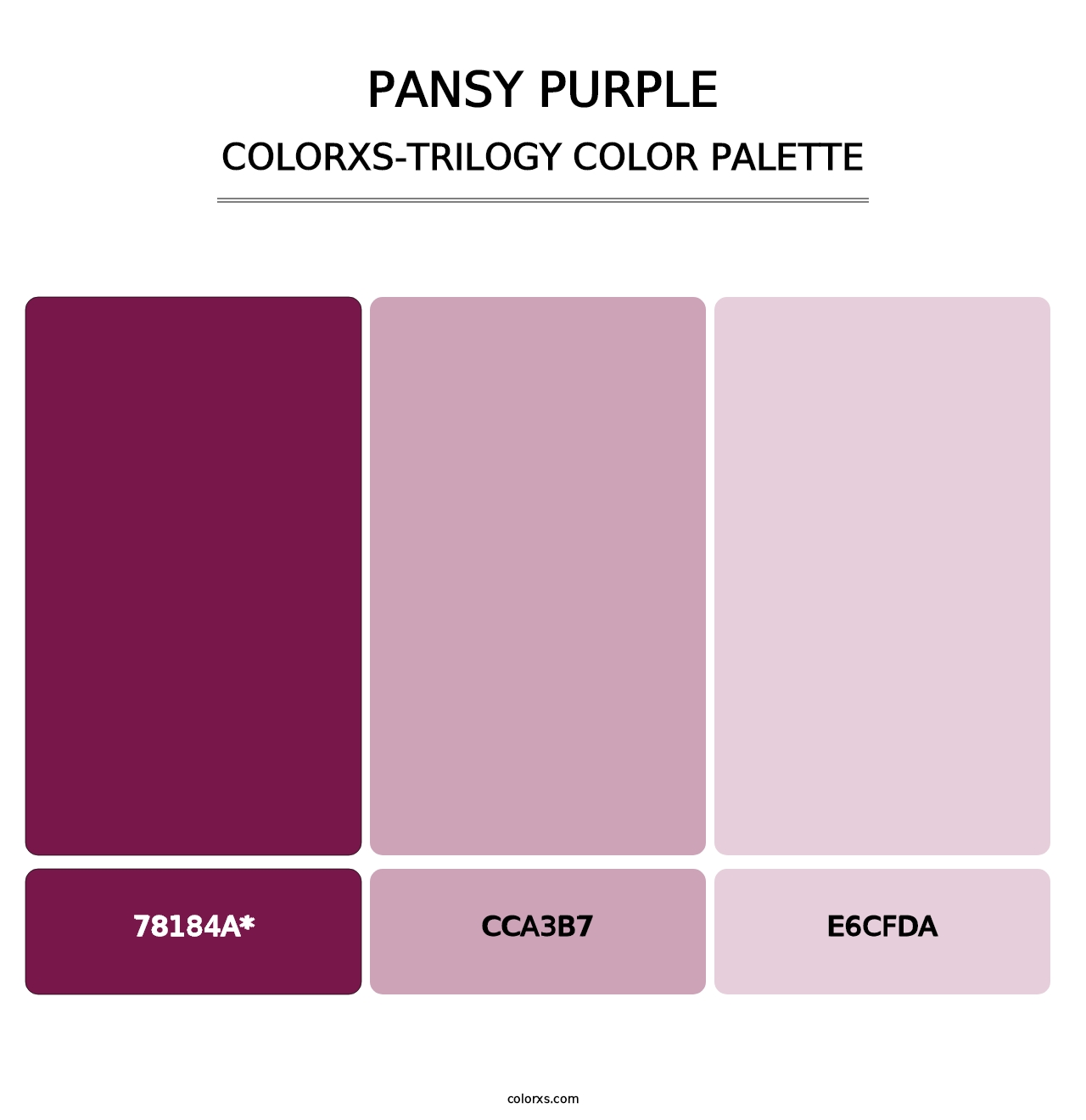 Pansy Purple - Colorxs Trilogy Palette