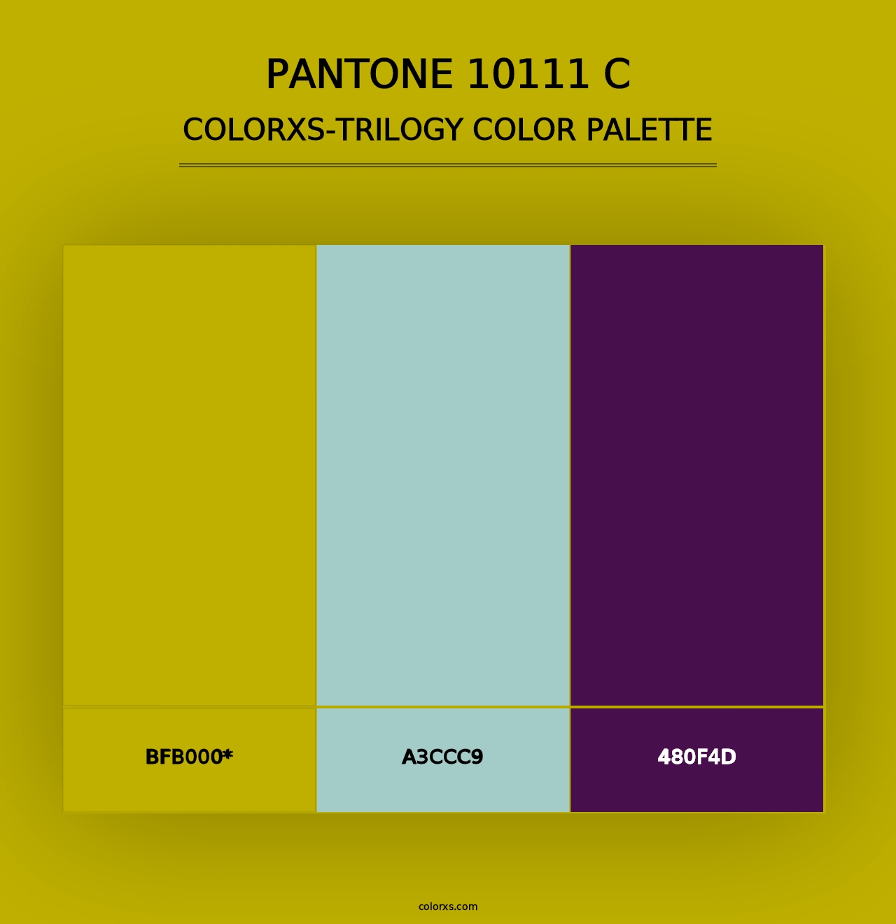 PANTONE 10111 C - Colorxs Trilogy Palette