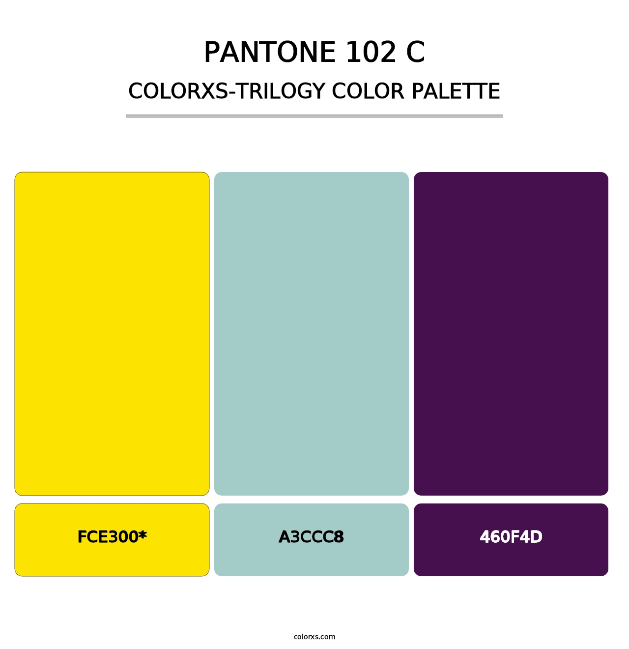 PANTONE 102 C - Colorxs Trilogy Palette