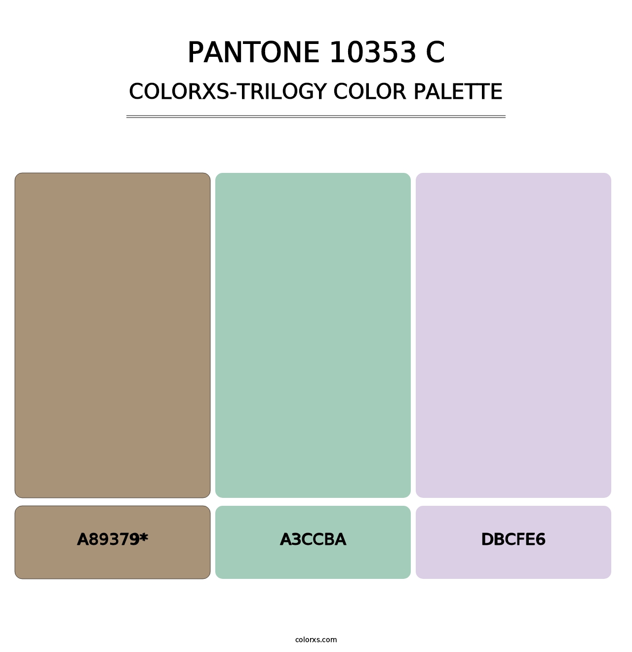 PANTONE 10353 C - Colorxs Trilogy Palette