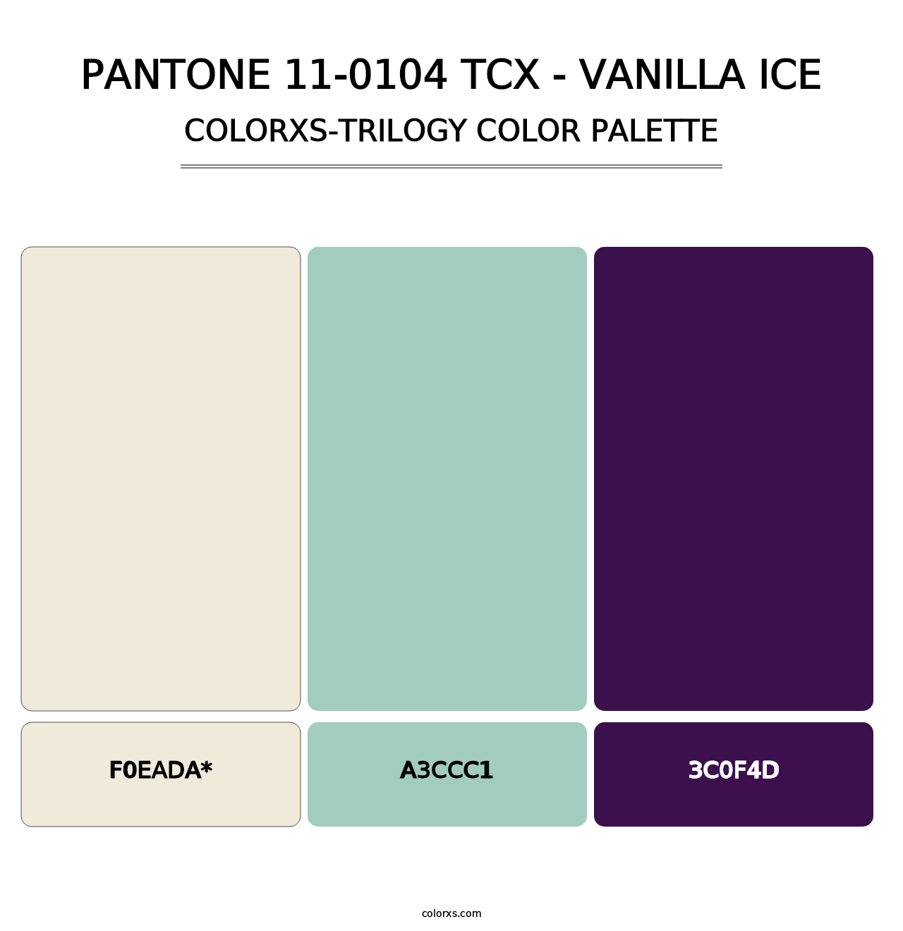 PANTONE 11-0104 TCX - Vanilla Ice - Colorxs Trilogy Palette