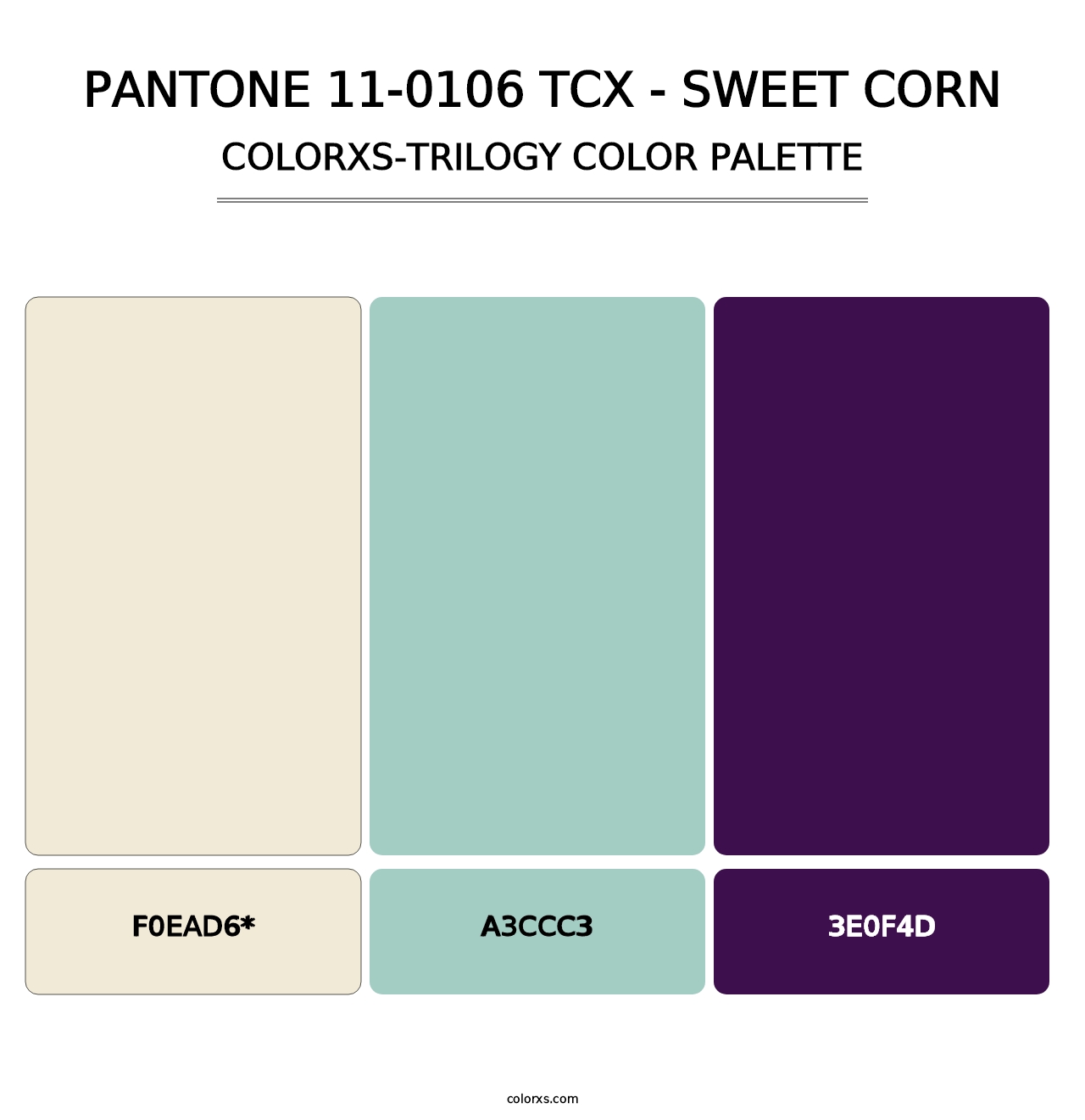 PANTONE 11-0106 TCX - Sweet Corn - Colorxs Trilogy Palette