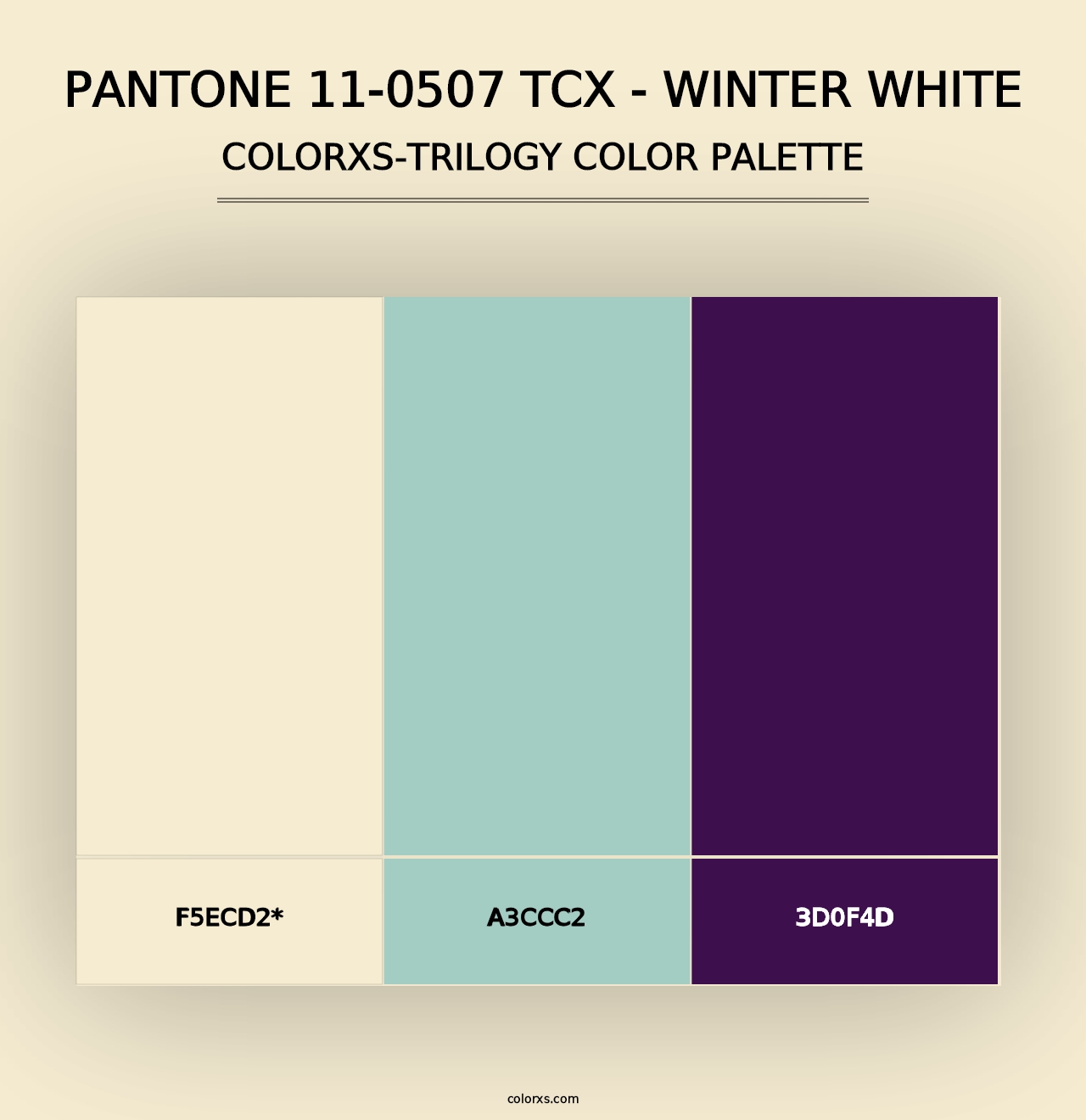 PANTONE 11-0507 TCX - Winter White - Colorxs Trilogy Palette