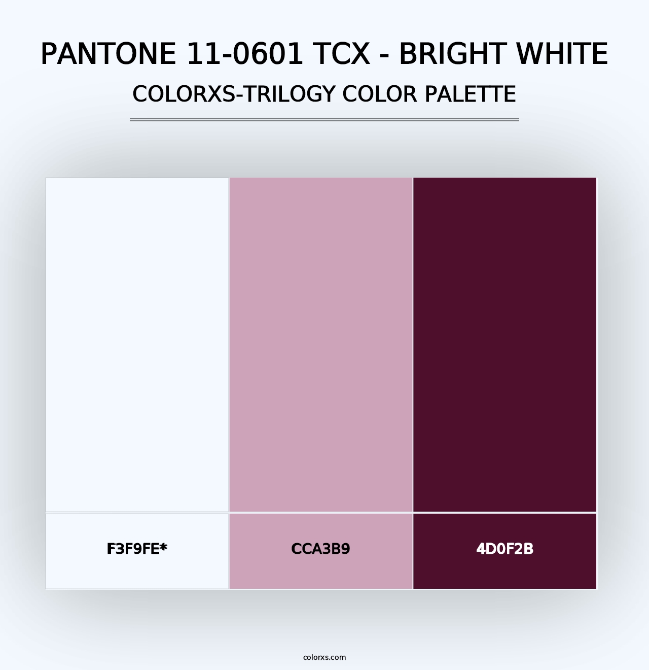 PANTONE 11-0601 TCX - Bright White - Colorxs Trilogy Palette